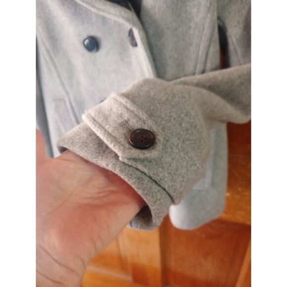 J. CREW women's Stadium Cloth Wool Pea Coat 0 Nello Gori Gray Hermione Granger - Picture 5 of 10